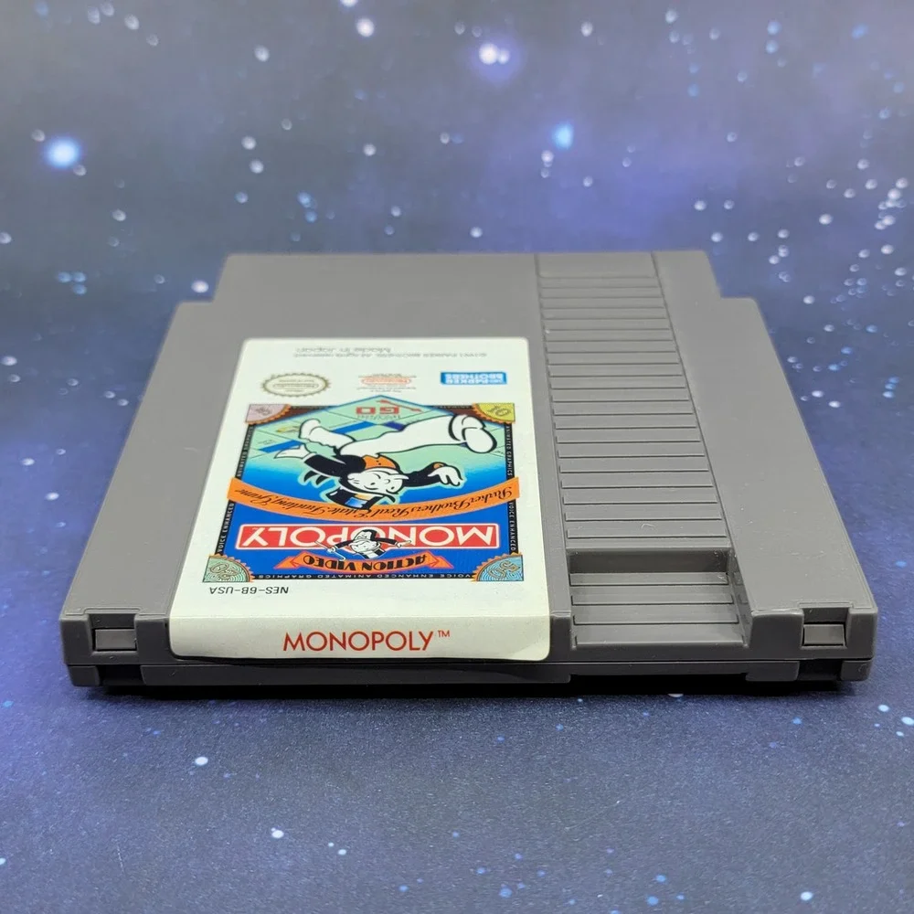 Monopoly Nintendo NES Video Game Cartridge Parker Brothers NES-6B-USA 1991